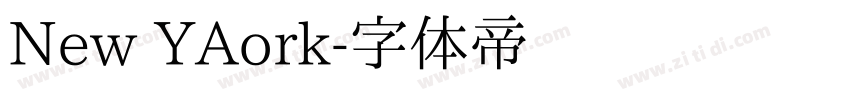 New YAork字体转换